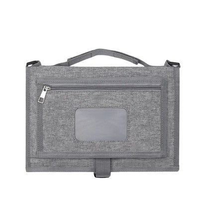 Portable Baby Changing Pad with Shoulder Strap & Pocket