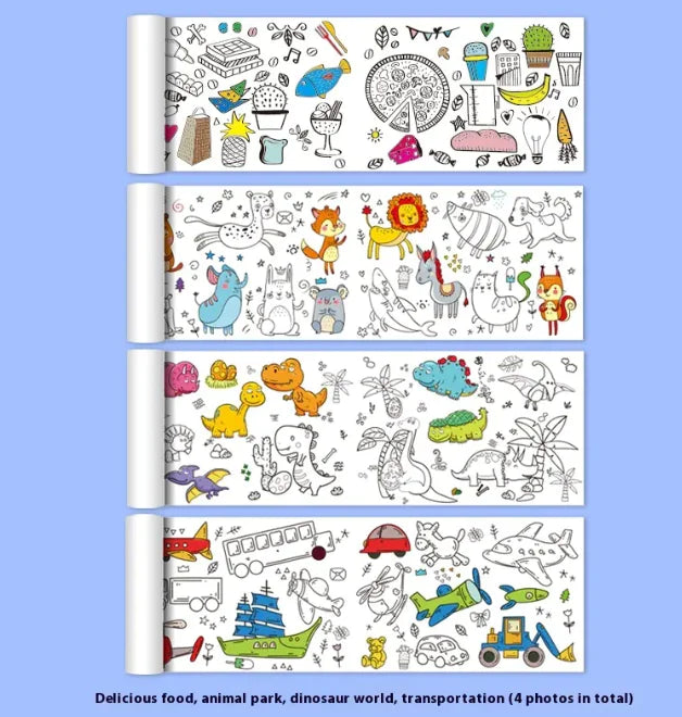 Kids Graffiti Coloring Scroll Roll