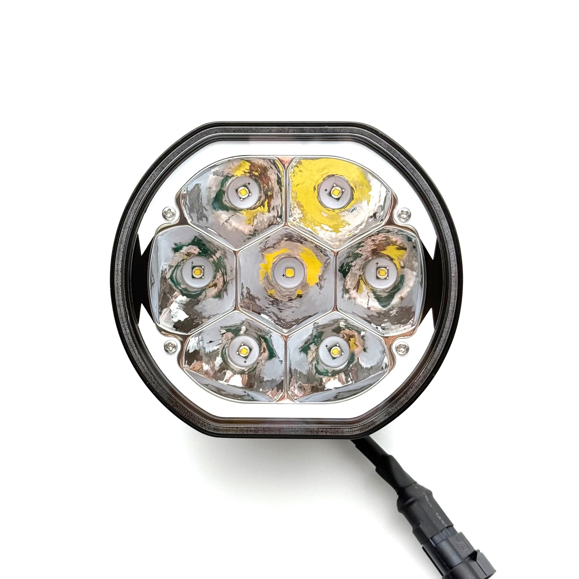 5" 45W Round LED Pod Lights with Amber DRL – Linkable LED Light Bar for Off-Road Truck, 4x4 Jeep, ATV, UTV-2