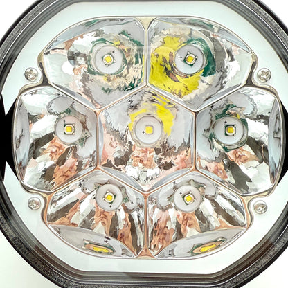 5" 45W Round LED Pod Lights with Amber DRL – Linkable LED Light Bar for Off-Road Truck, 4x4 Jeep, ATV, UTV-1