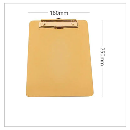 Gold Stainless Steel Menu Clipboard for Restaurants