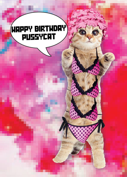 Kaart Happy Birthday Pussycat 10 st.-0