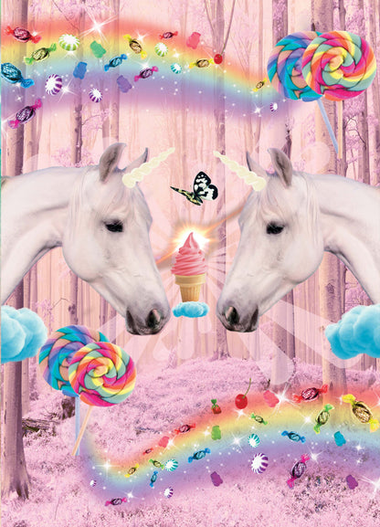 Kaart Pink Unicorns 10 st.-0