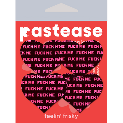 5 Pack: Petites: Two-Pair Small 'Fuck Me' Hearts Nipple Pasties by Pastease®-1