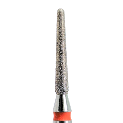 Diamond Nail Drill Bit Red Rounded Cone 1.6-10F (#190)- KMIZ-0