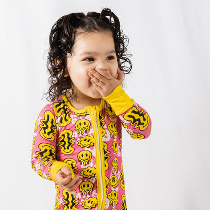 TRIPPY SMILES PINK BAMBOO ZIPPY-2