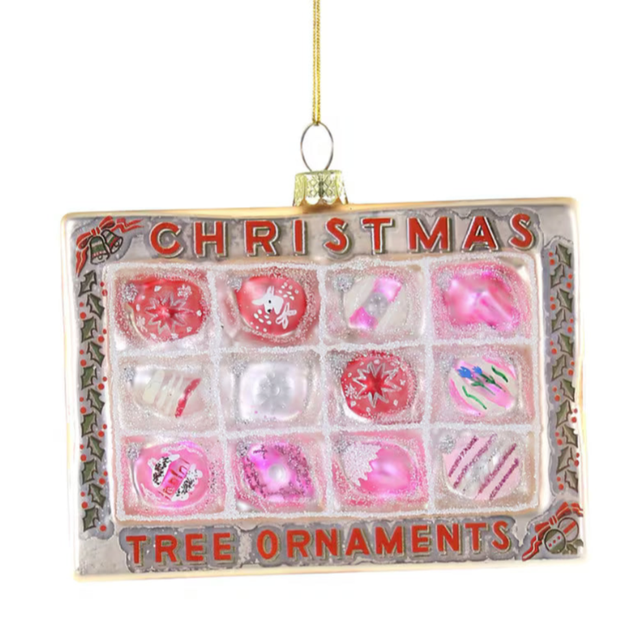 Box of Pink Vintage XMAS Ornament-0