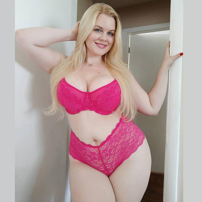 Full Figure Unlined Bra Lauma Vivian Pink-1