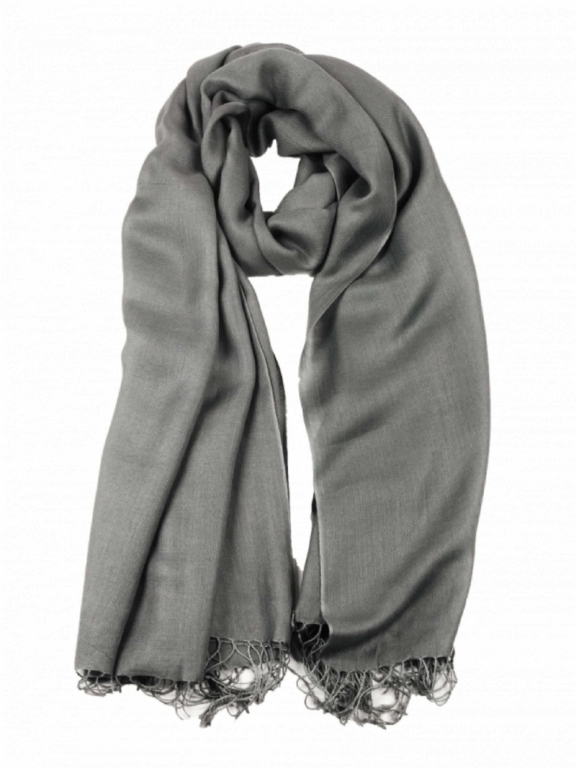 Grey Modal Solid Scarf-1