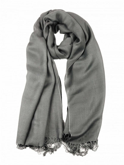 Grey Modal Solid Scarf-1