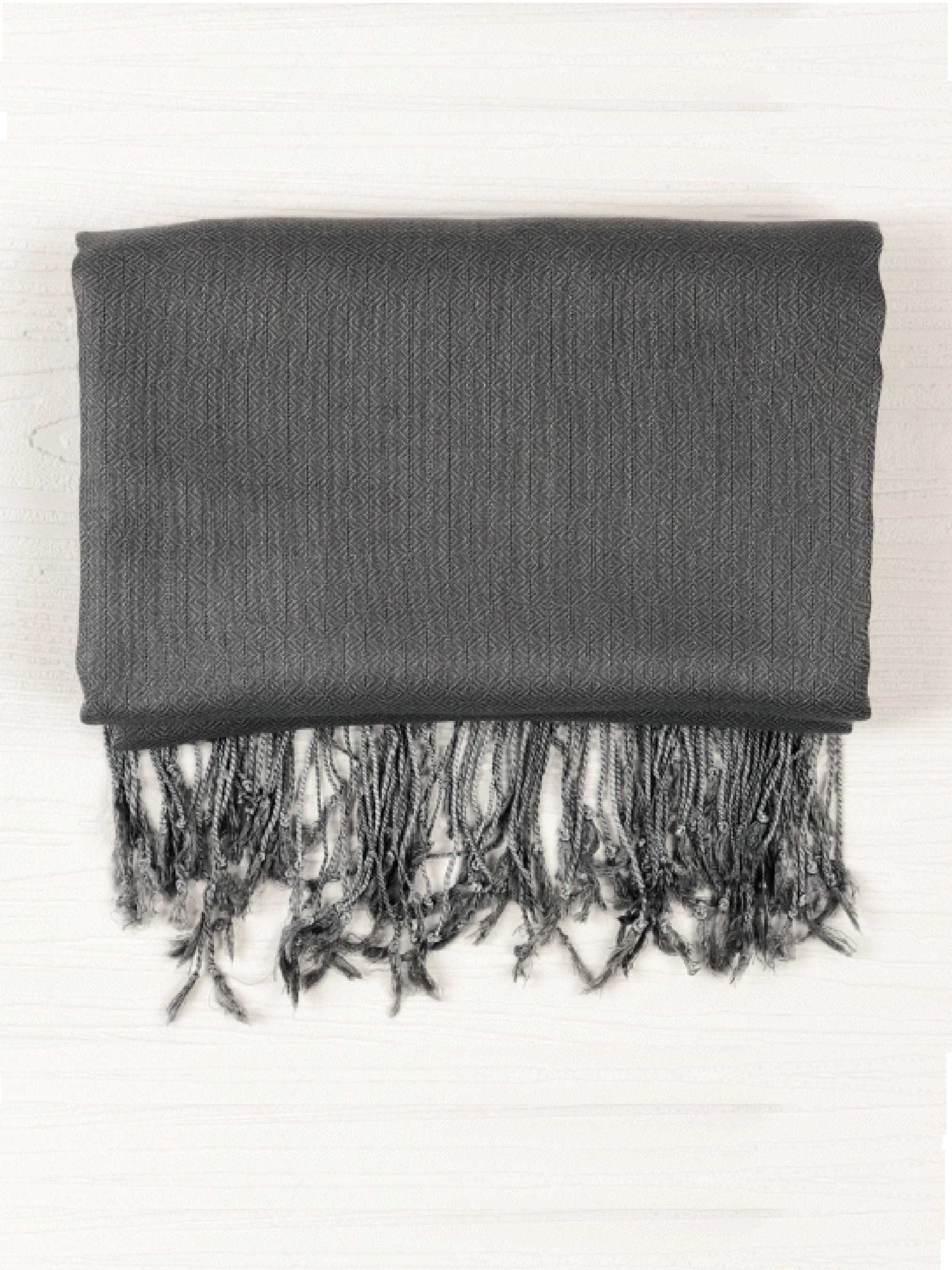 Grey Modal Solid Scarf-2