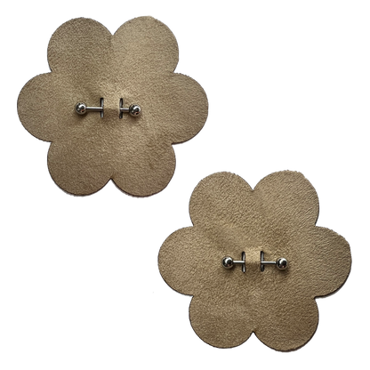5-Pack: Pierced Pasties: Nude Flower Breast Petal with Barbell Piercing Nipple Covers by Pastease-0