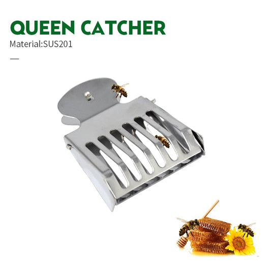 Beekeeping Queen Bee Catcher Cage Stainless Steel Bees Marking Catchers Clip Beekeeper's Tool-0