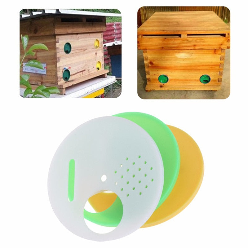 Beehive Box Entrance Gate Disc Bee Hive Plastic Door Round Disc-0