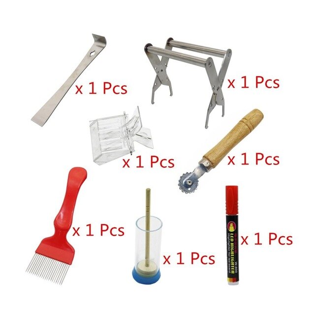 7 Pcs Bee Hive Tool Kits For Professional and Beginner's Beekeeper's-1