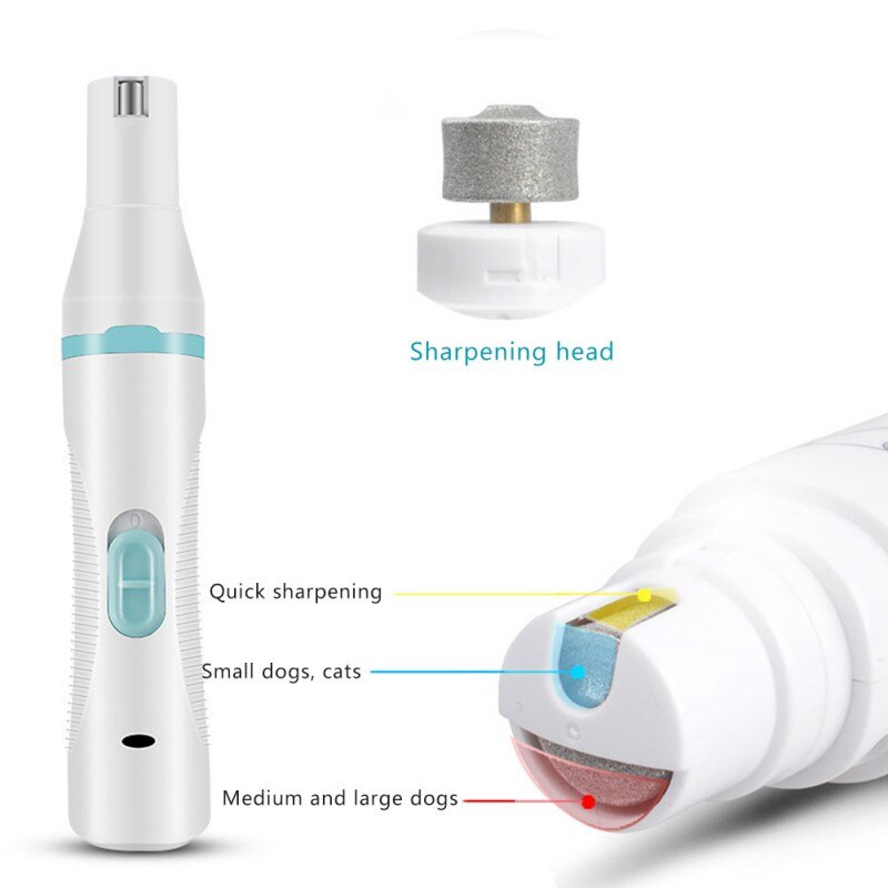 3 IN 1 Pet Grooming Machine USB Charge Dog Cat Hair Trimmer Paw Nail Grinder Pets Clippers Foot Nail Cutter Hair Cutting Machine-2