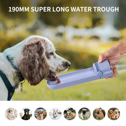420ML Dog Water Bottle Portable Plastic Pet Feeder Food Container Outdoor Walking Travel Pet Drinking Water Feeder-0