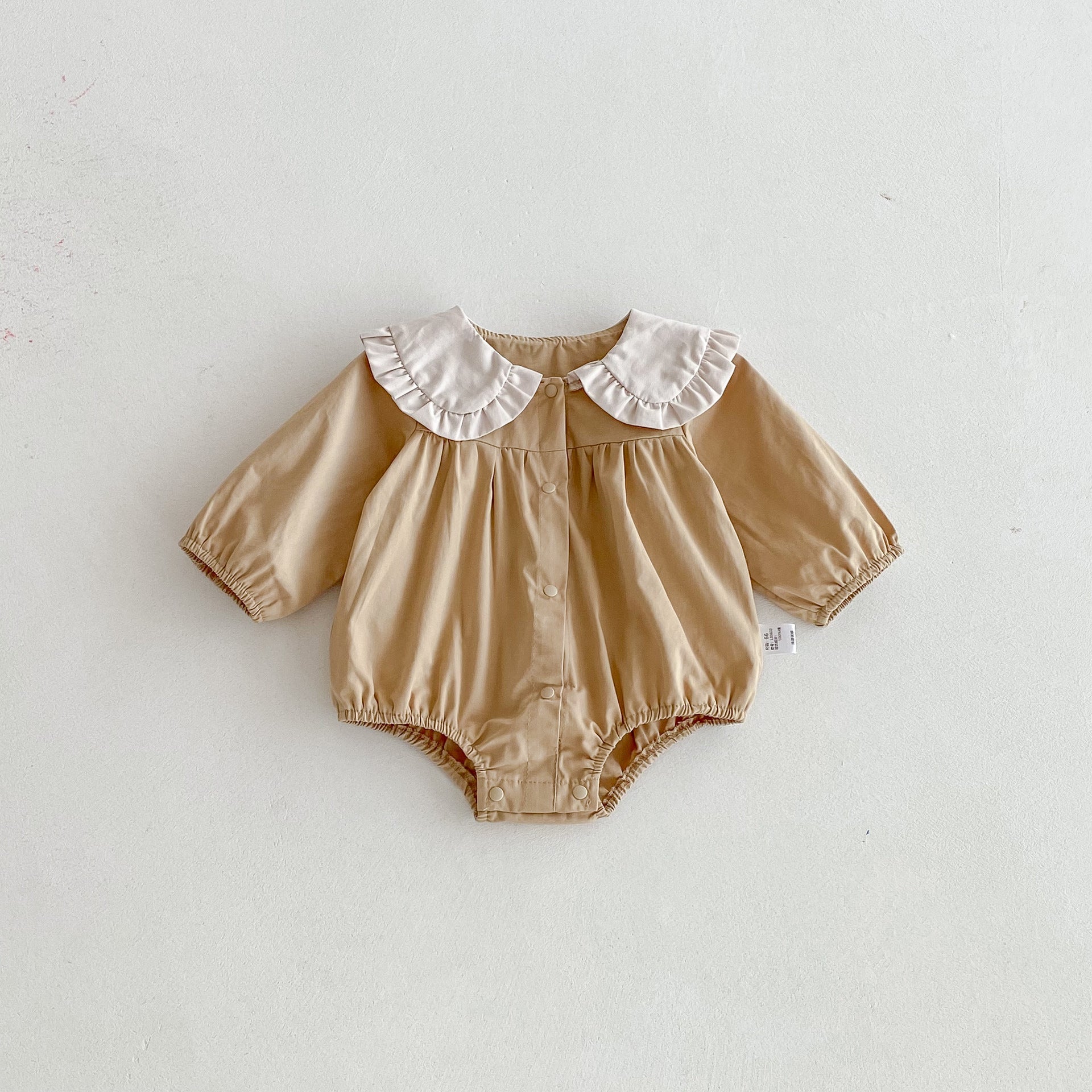 Autumn Arrival Baby Girls Color Patchwork Long-sleeved Onesies and Dress – Princess Sister Matching Set-0