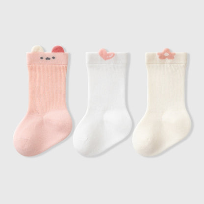 Autumn Arrival Baby Unisex Breathable Cute Cartoon Pattern Socks 1 Lot=3-Pair Set-2