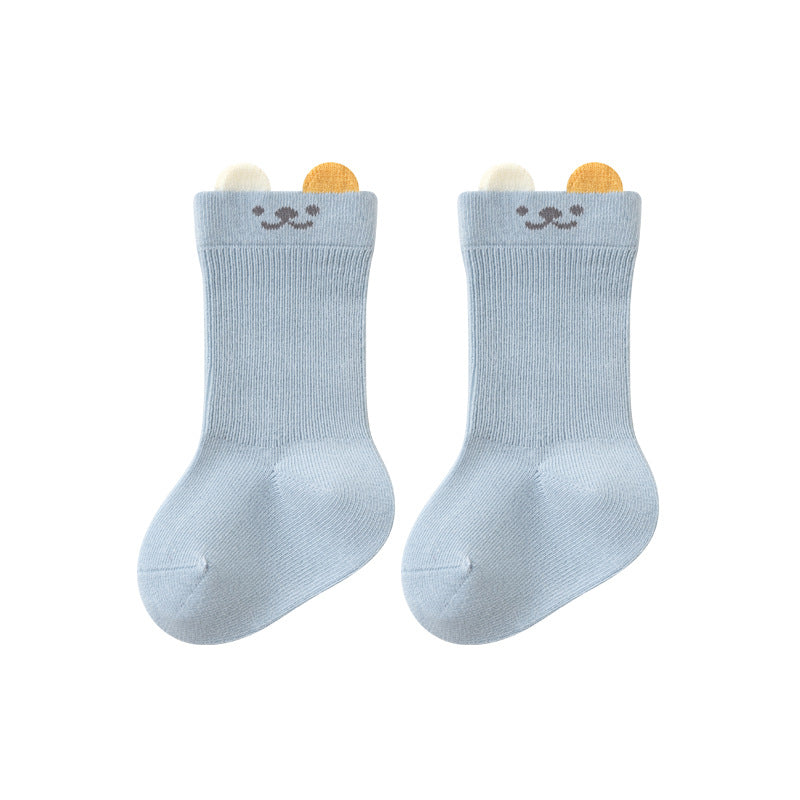 Autumn Arrival Baby Unisex Breathable Cute Cartoon Pattern Socks 1 Lot=3-Pair Set-4