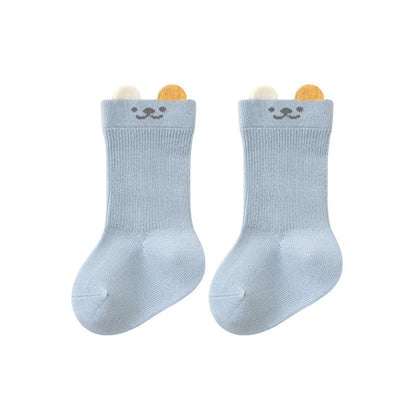 Autumn Arrival Baby Unisex Breathable Cute Cartoon Pattern Socks 1 Lot=3-Pair Set-4