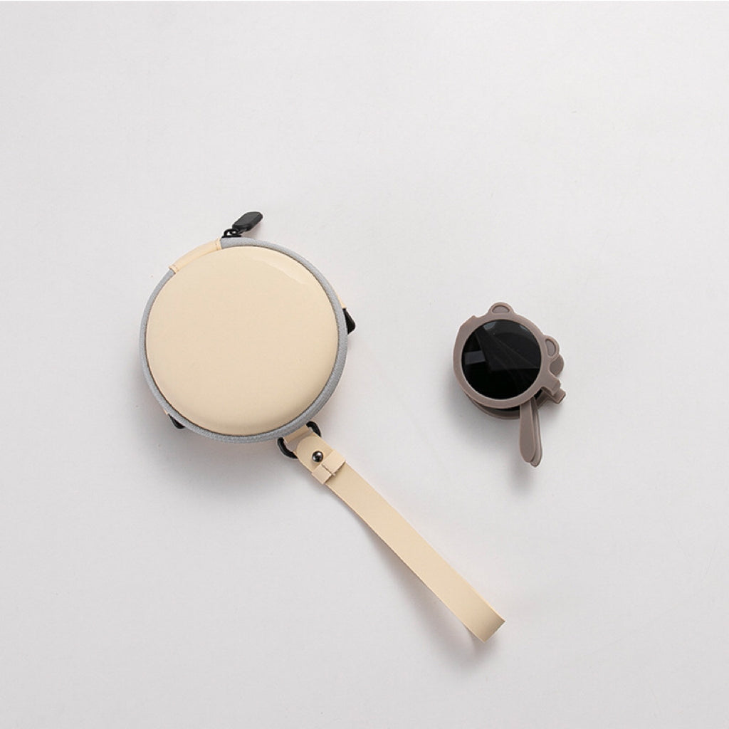 Kids Bear Shape Design Sun Protection Detachable Sunglasses With Box-5