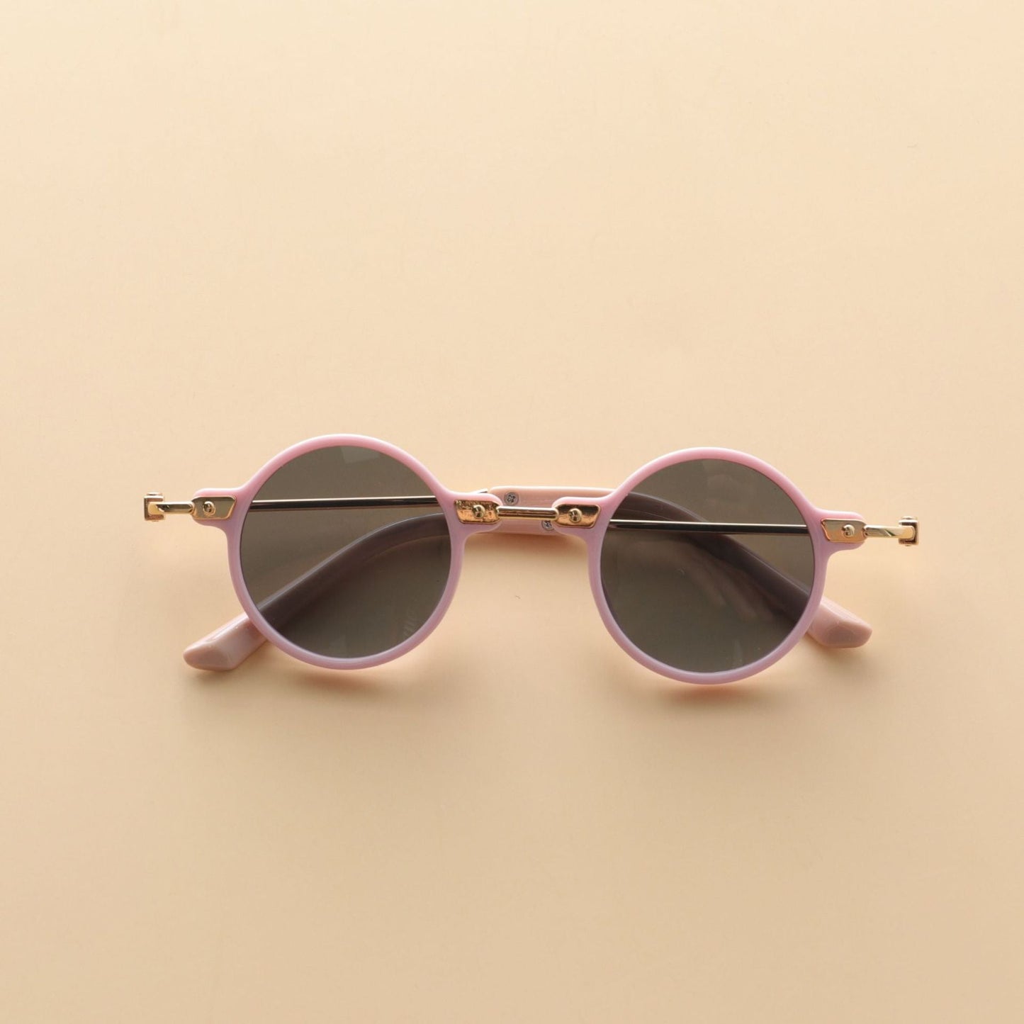 Kids Small Frame Design Vintage Style Metal Sunglasses-7