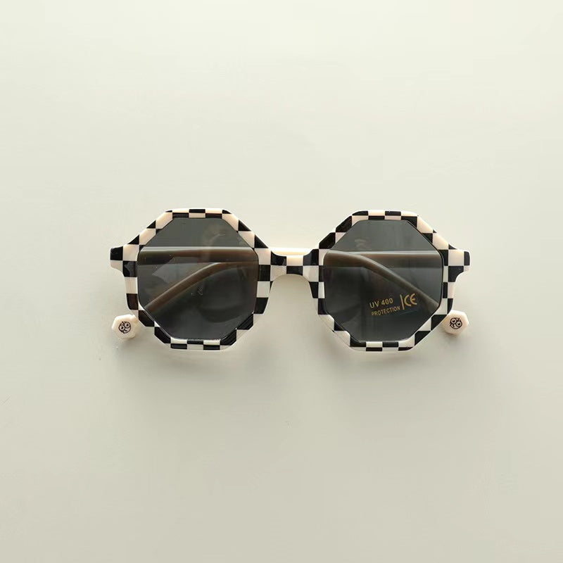 Kids Various Style Fashion Polygon Frame Sunglasses-8