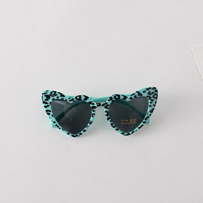 Leopard Print Pattern Heart Shape Fashion Sunglasses-5
