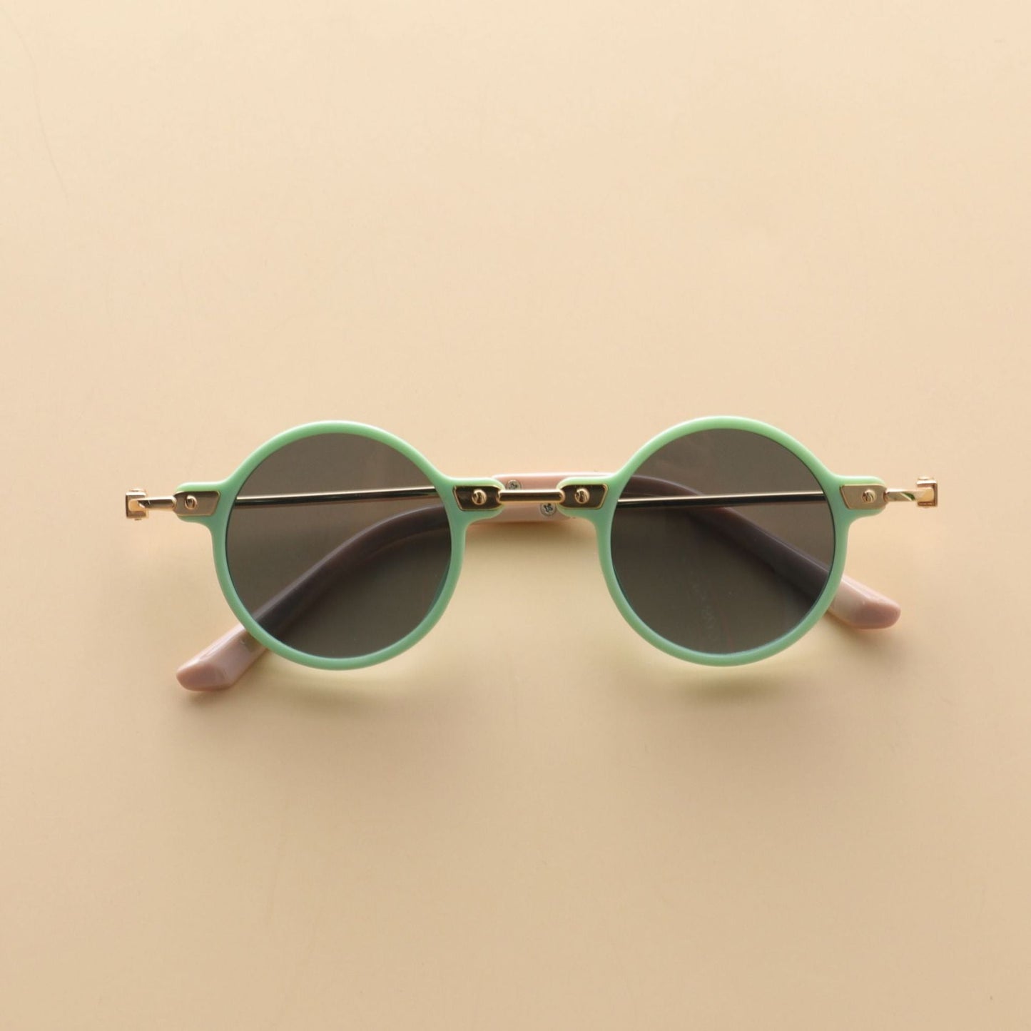 Kids Small Frame Design Vintage Style Metal Sunglasses-6