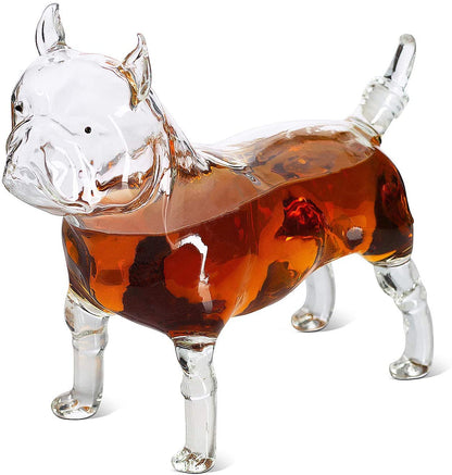 French Bull Dog - Pug Animal Whiskey and Wine Decanter The Wine Savant - 500ml - Whiskey, Wine Scotch or Liquor Decanter-2