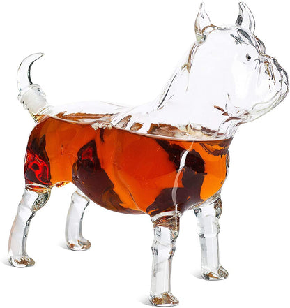 French Bull Dog - Pug Animal Whiskey and Wine Decanter The Wine Savant - 500ml - Whiskey, Wine Scotch or Liquor Decanter-4