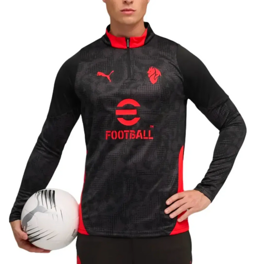 AC Milan black training technical soccer sweat top 2025/26 - Puma-0