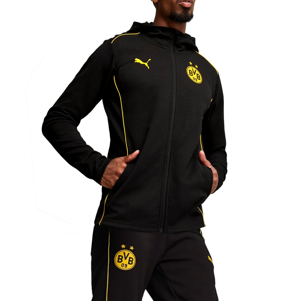 BVB Borussia Dortmund Casual hooded presentation tracksuit 2024/25 - Puma-0