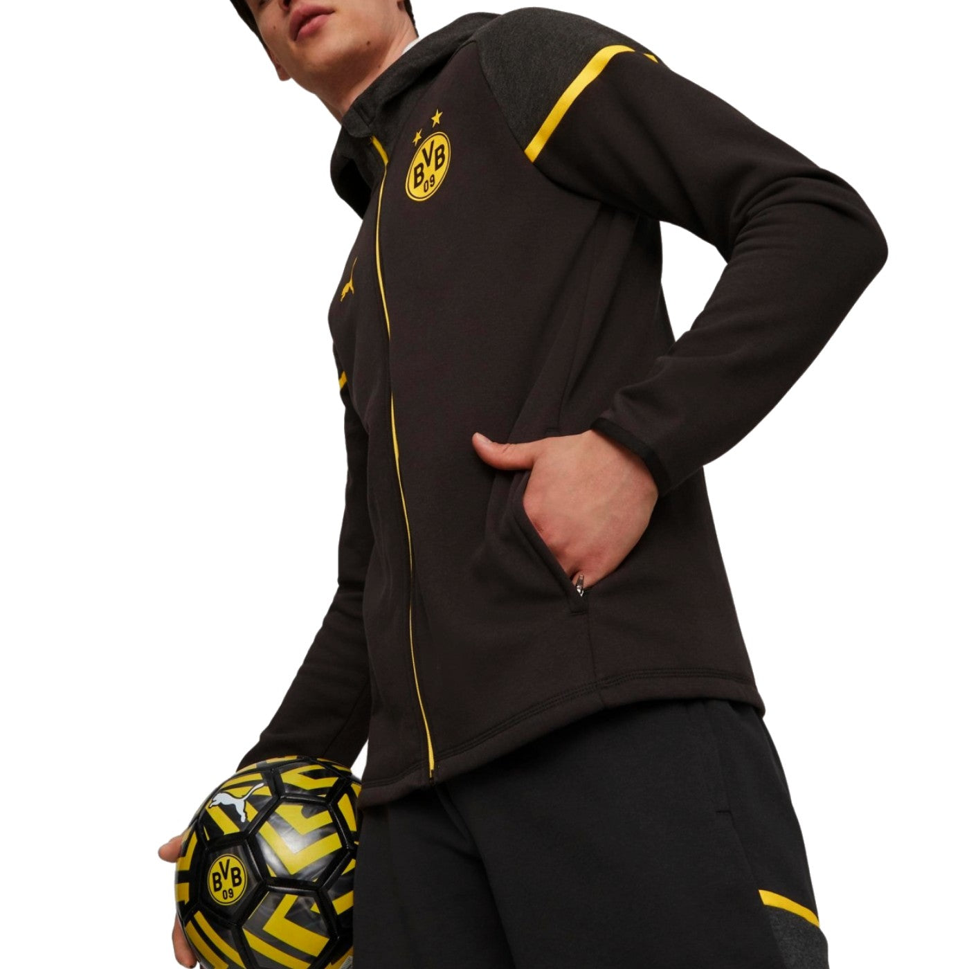 Borussia Dortmund Casual hooded presentation jacket 2023/24 - Puma-1