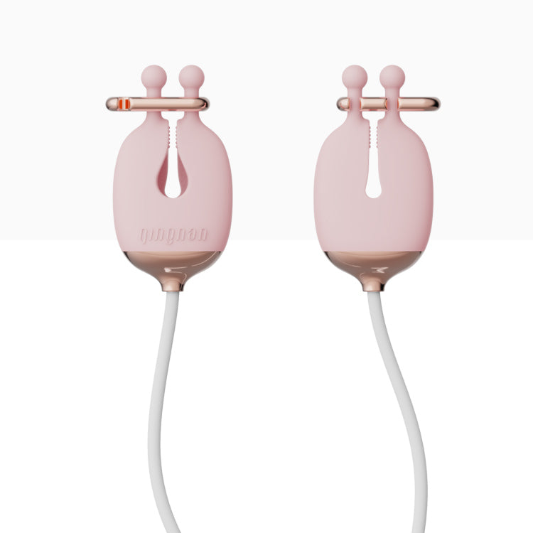 QINGNAN #2 BDSM Vibrating Nipple Clamps with Collar & Leash Remote Controlled-5