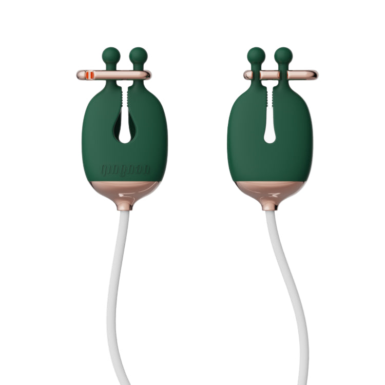 QINGNAN #2 BDSM Vibrating Nipple Clamps with Collar & Leash Remote Controlled-0