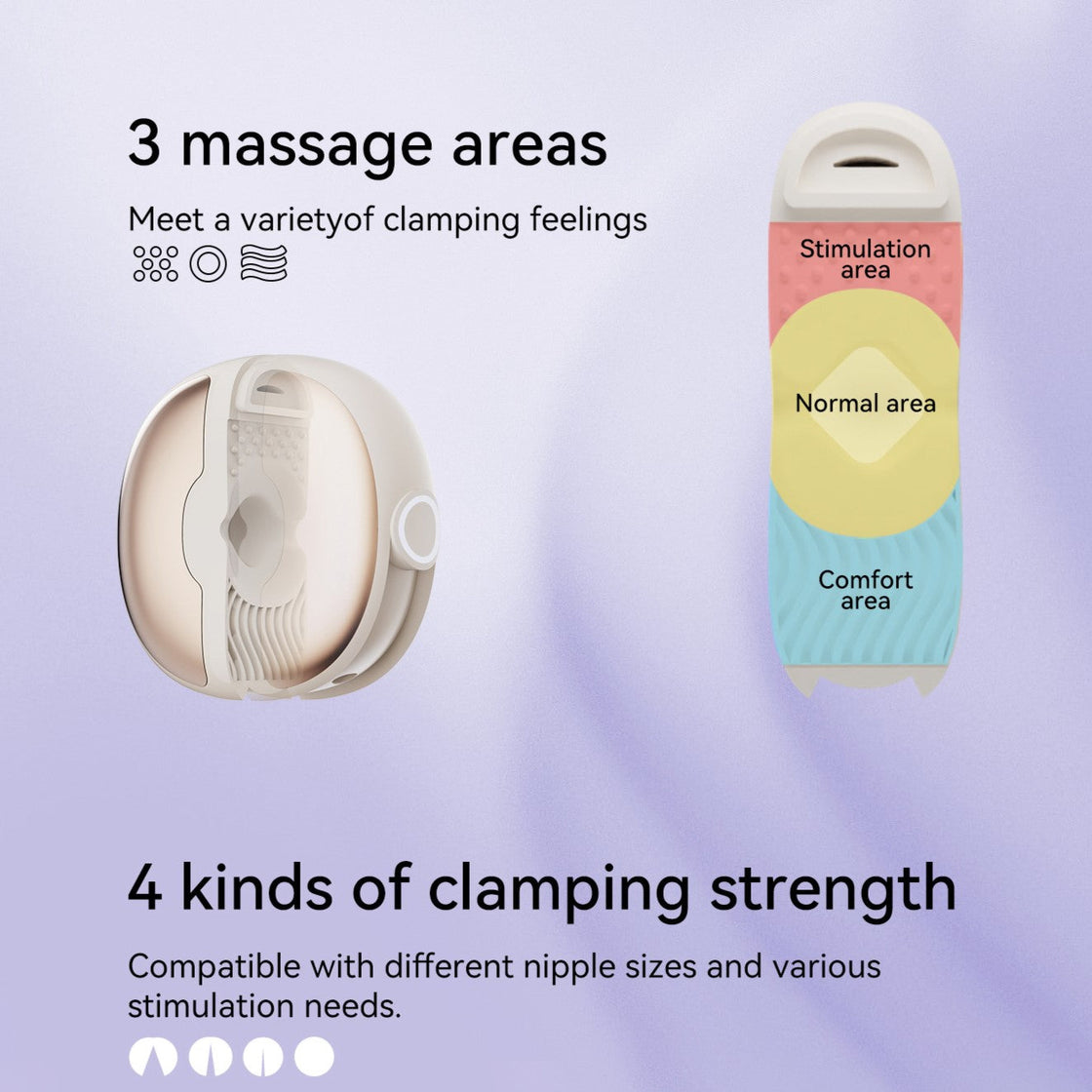 QINGNAN #3 Wearable Vibrating Nipple Clamps Remote Controlled-4