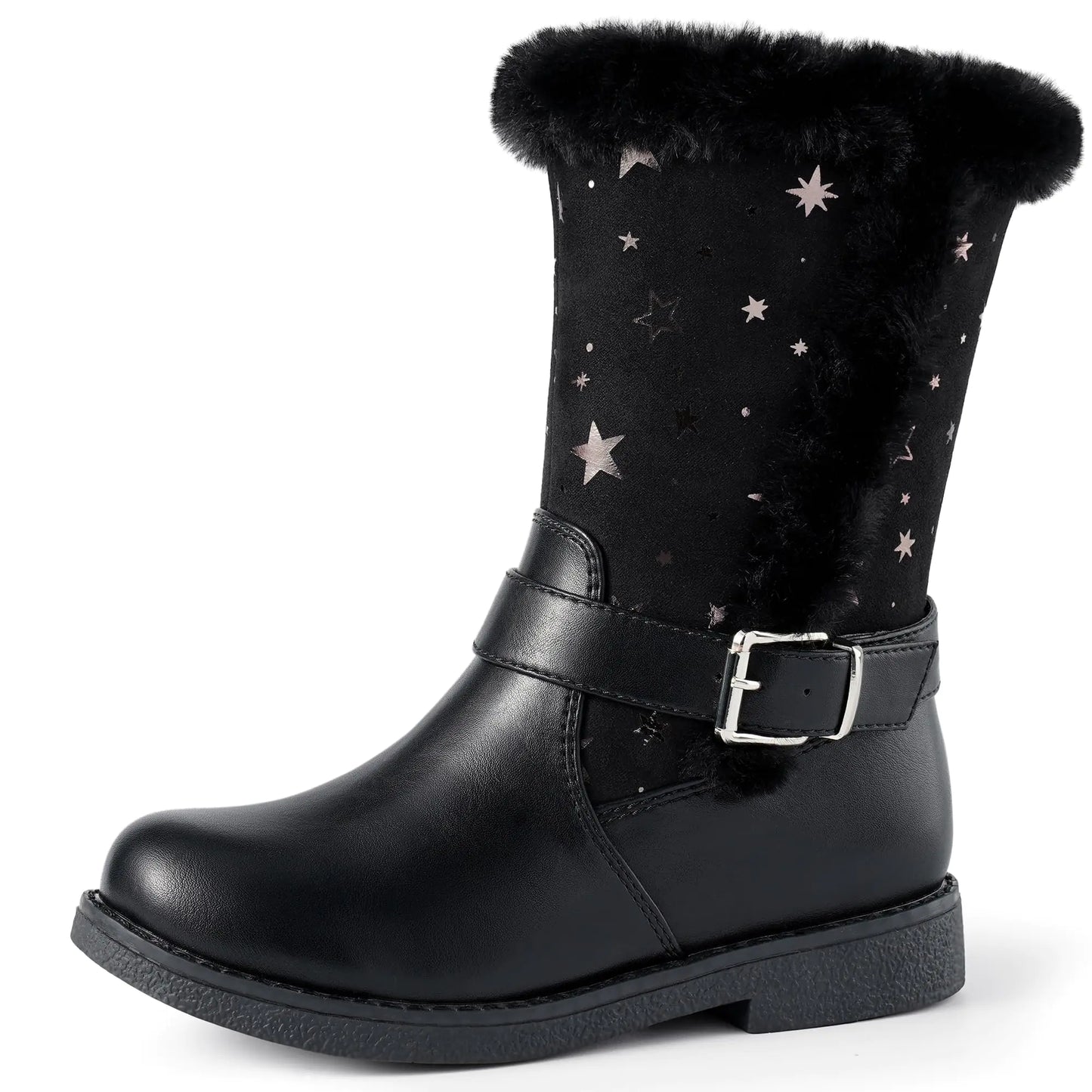 KELISI Girls Boots Winter Side Zipper Boots for Girls Fashion Cute Snow Boot Outdoor Boots Shoes