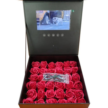7-Inch LCD Video Box with Marble Design Gift Box