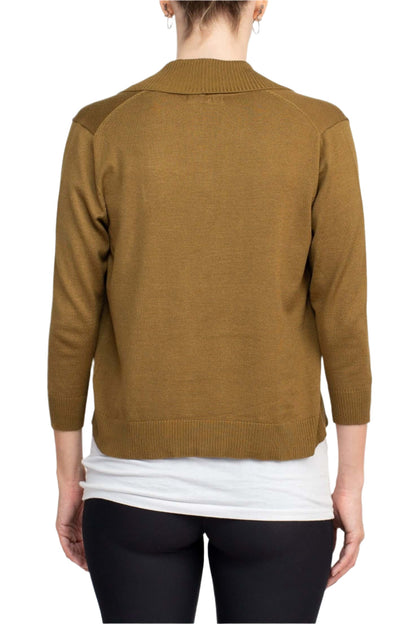 Esperanza Open Front 3/4 Sleeve Cropped Rayon Bolero-2