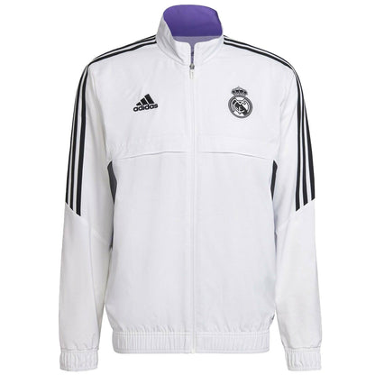 Real Madrid white presentation soccer tracksuit 2022/23 - Adidas-1