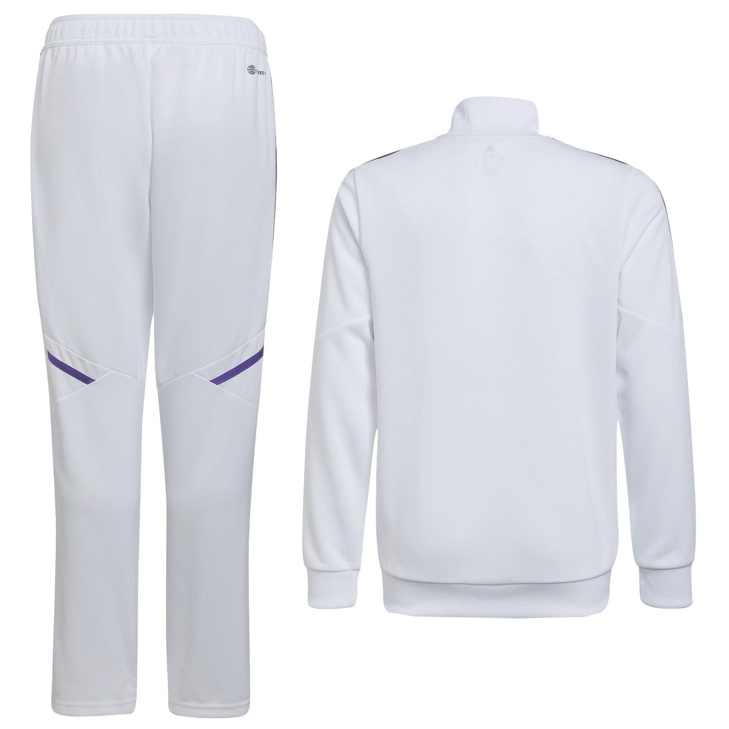 Kids - Real Madrid white training presentation tracksuit 2022/23 - Adidas-1