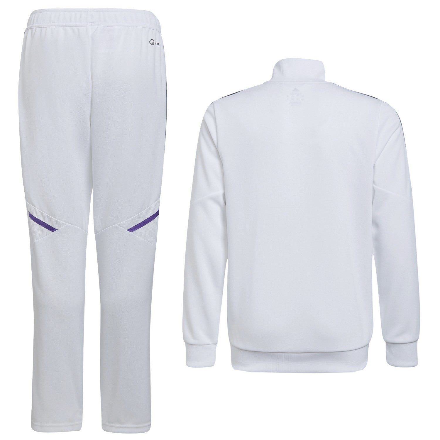 Kids - Real Madrid white training presentation tracksuit 2022/23 - Adidas-1
