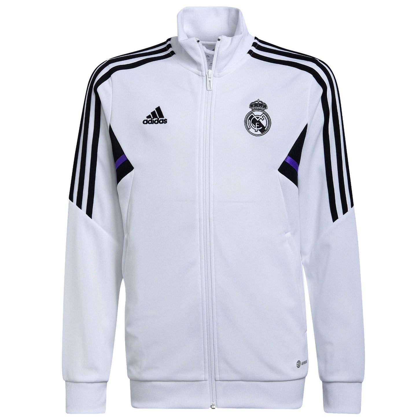 Kids - Real Madrid white training presentation tracksuit 2022/23 - Adidas-2