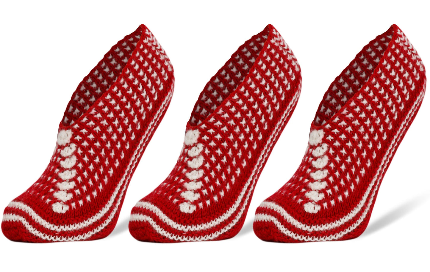 Crochet Slipper Socks for Women 3 Pairs Shoe Size 5-7-9