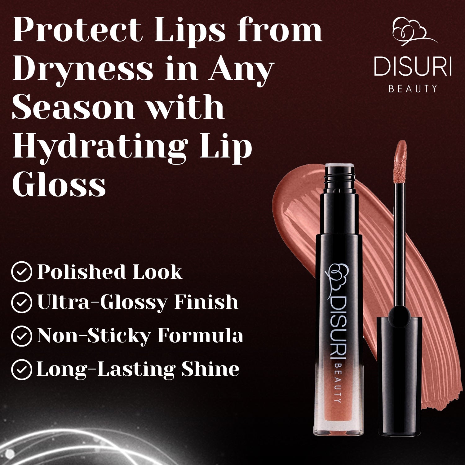 DISURI Beauty Glossy Blast Lip Gloss - Cocoa Crush-3