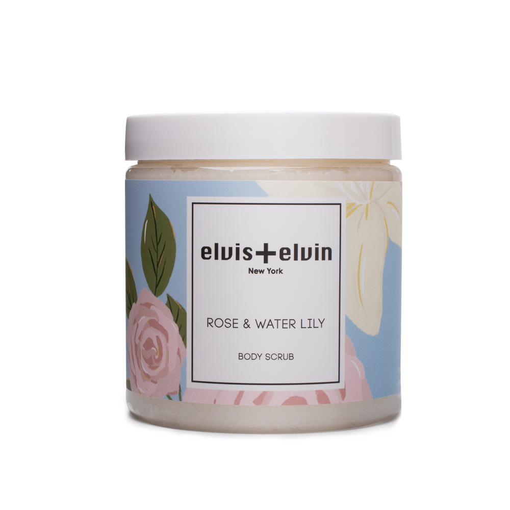 elvis+elvin Rose & Water Lily Body Scrub with Dead Sea Salt 300ml-0