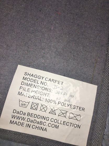 DaDa Bedding Shaggy Soft Rectangle Floor Door Mat Bath Carpet Rug - Striped Orange & Brown - 20" x 32",-4