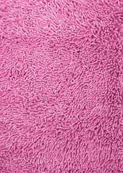 DaDa Bedding Fuchsia Magenta Pink Shaggy Soft Chenille Noodle Carpet Rug Bath Mat-2